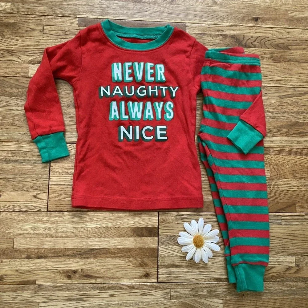 Carters Never Naughty‎ Always Nice Pajamas Size 18 Months